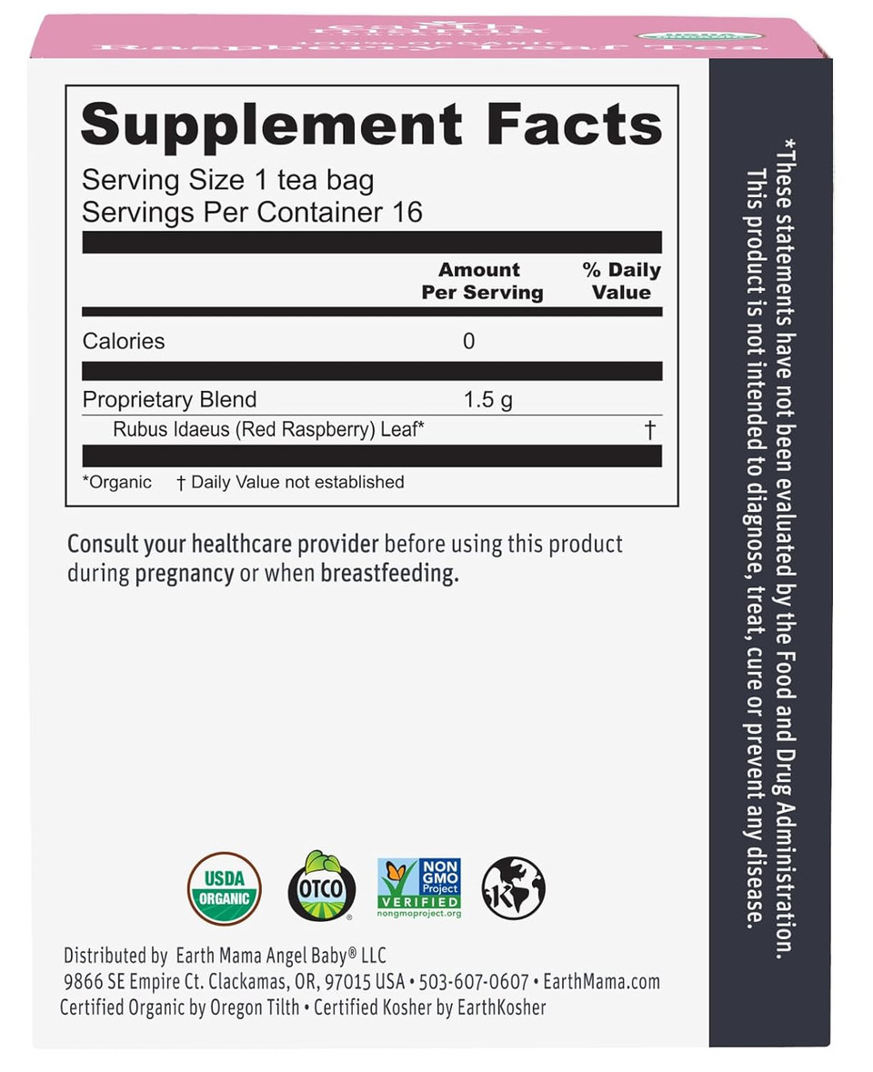 Earth Mama No More Milk Tea | Organic Herbal Tea Bags To Reduce Breast Milk Production, Stop Breastfeeding, & Wean Lactation Naturally, Postpartum Essentials, Decaf Tea With Hibiscus & Sage (16-Count)