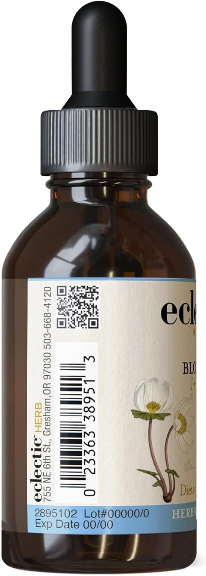 Eclectic Herb Wildcrafted Non-Gmo Bloodroot | Us Grown, Gluten Free, Soy Free, 100% Kosher | 2 Fl Oz (60 Ml)