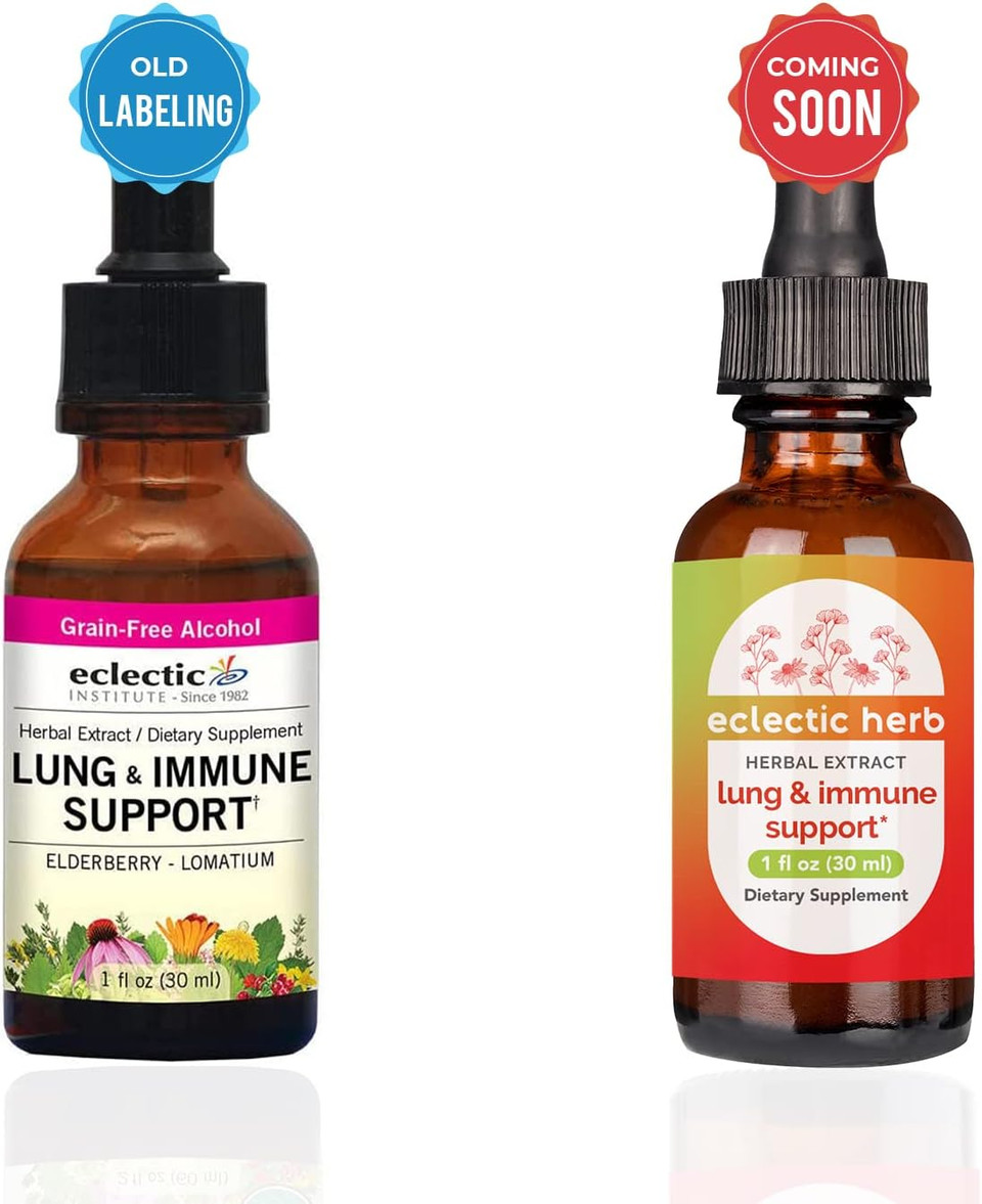 Eclectic Institute Non-Gmo, Gluten Free Lung & Immune Support Extract | 2 Fl Oz (60 Ml)