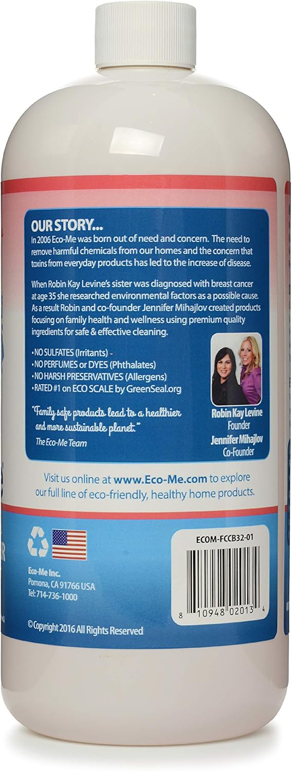 Eco-Me Natural, Plant-Based Concentrated Multi-Surface And Floor Cleaner, Clear, 32 Fl.Oz, Citrus Berry