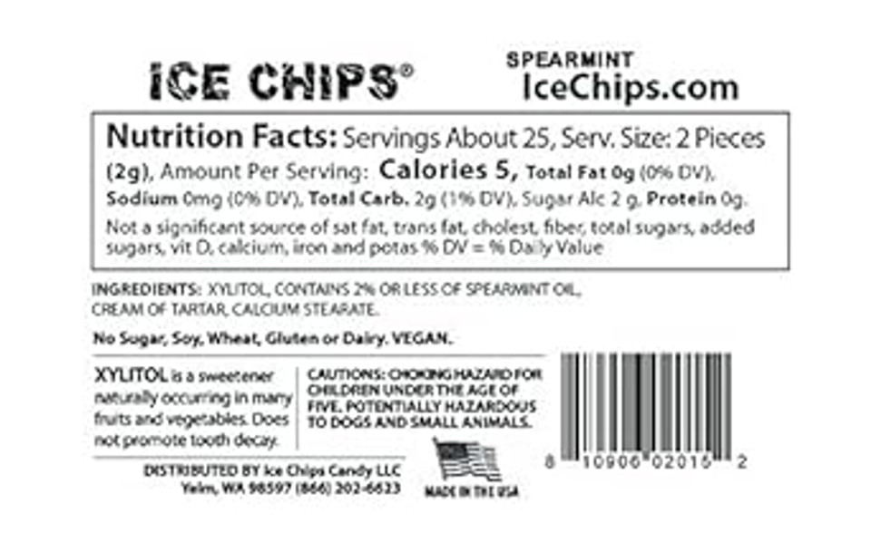 Ice Chips Candy 3 Pack Assortment (Peppermint, Wintergreen, Spearmint)
