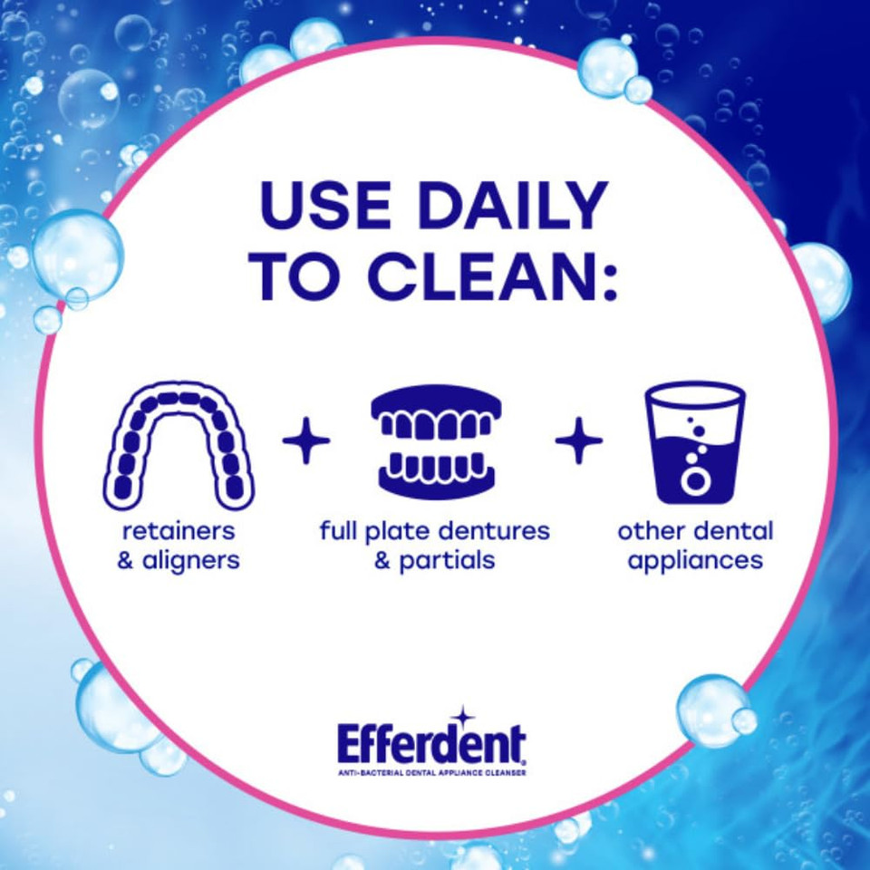 Efferdent Anti-Bacterial Dental Appliance Daily Cleanser, Complete Clean, 102 Tablets