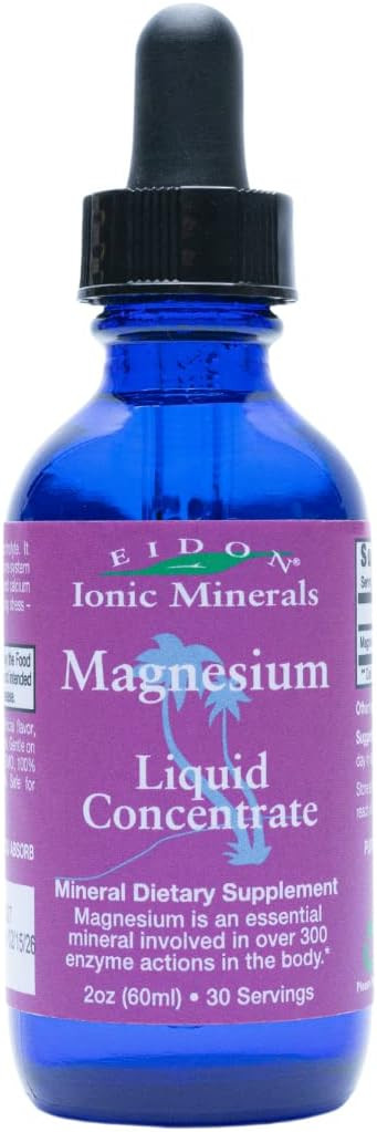 Eidon Liquid Magnesium Concentrate - Ionic Magnesium Drops Supplement For Adults, Men And Women, Supports Muscle Relaxation, Bioavailable, No Additives Or Preservatives - Magnesium Chloride, 2 Oz