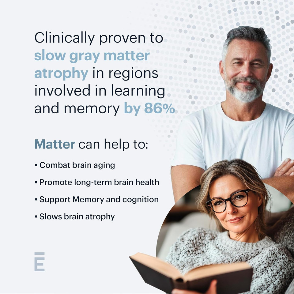 Elysium Matter - 30 Servings - Brain Supplement For Memory And Focus Omega 3 Supplement + Dha - Vitamins To Support Brain Health And Memory