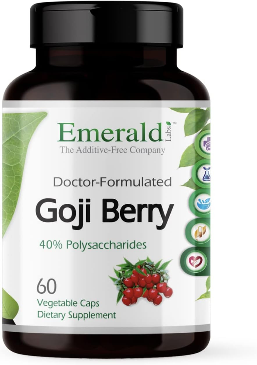 Emerald Labs Goji Berry - Immune Response & Liver Health Support With Antioxidants - Vegan, Gluten-Free - 60 Vegetable Capsules (30-Day Supply)
