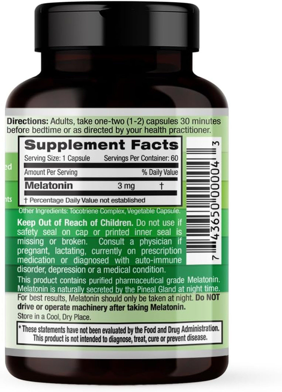 Emerald Labs Sweet Dreams Melatonin Time-Release - Melatonin Sleep Support Supplement - Supports Healthy Sleep Patterns - 60 Vegetable Capsules (Up To 60-Day Supply)