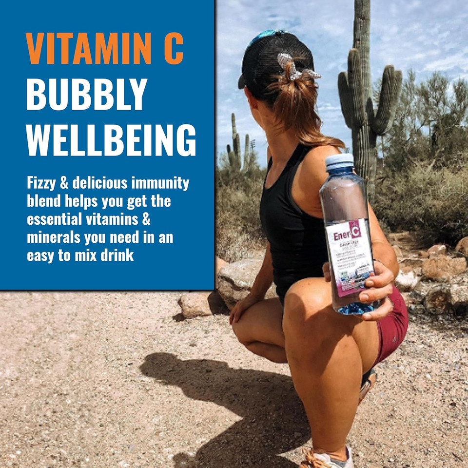 Ener-C Sugar Free Energy Mixed Berry Multivitamin Drink Mix Vitamin C 1000Mg & Electrolytes - Natural Immunity Support With Real Fruit Juice Powders Non-Gmo Vegan & Gluten Free - 30 Count