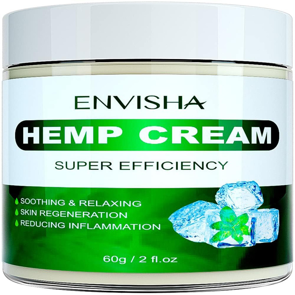 Envisha Hemp Cream - For Men And Women - Hydrating And Moisturizing - Body Cream For Skin - 2 Oz