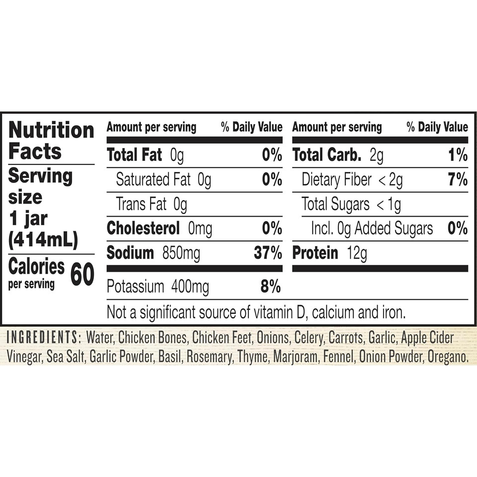 Epic Tuscan Chicken Bone Broth, Keto Consumer Friendly, 14 Oz Jar