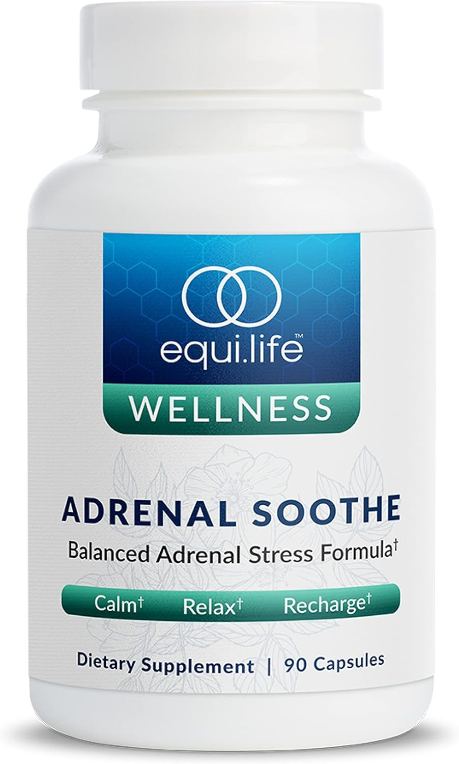 Equilife - Adrenal Soothe, Stress & Tension Relief Supplement, Mood Support Supplement, Helps Balance Energy Levels & Enhance Restful Tranquility, Promotes Calmness & Relaxation (90 Capsules)