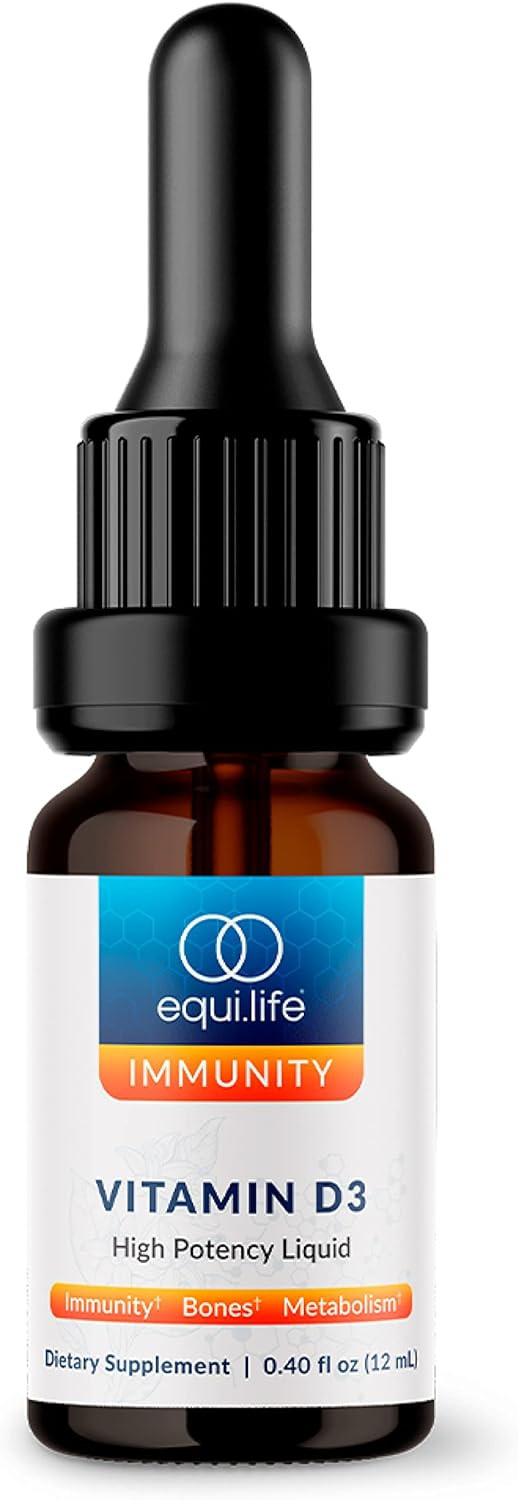 Equilife Vitamin D3 Liquid Drops, High Potency Vitamin D Liquid With Healthy Fats For Easy Digestion, Supports Immune Function And Overall Health, Gluten Free, Vegan, Non Gmo, 0.40 Fl Oz