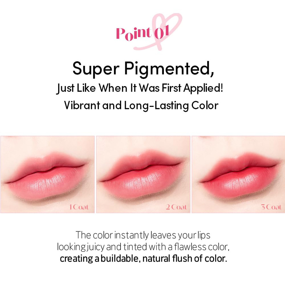 Etude Dear Darling Marker Tint #1 Raspberry Pop (5G) | Hydrating & Long Lasting Lip Stain | High Pigmented Lip Maker With Easy Drawing Tip | Korean Daily Lip Tint, Korean Makeup, Kbeauty