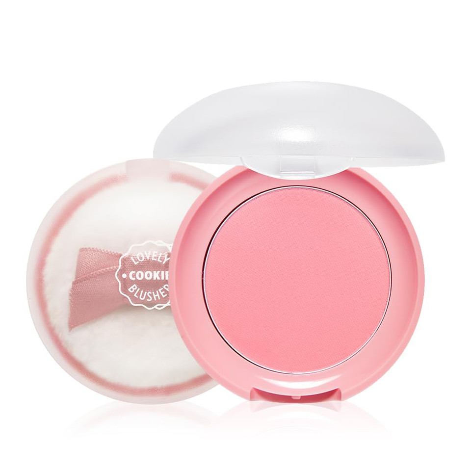 Etude Lovely Cookie Blusher - Red Grapefruit Pudding 4G | Glowing & Natural Powder Blush With Long-Lasting Sebum Control | Easy Application | Korean Makeup, Kbeauty, Perfect For Gift