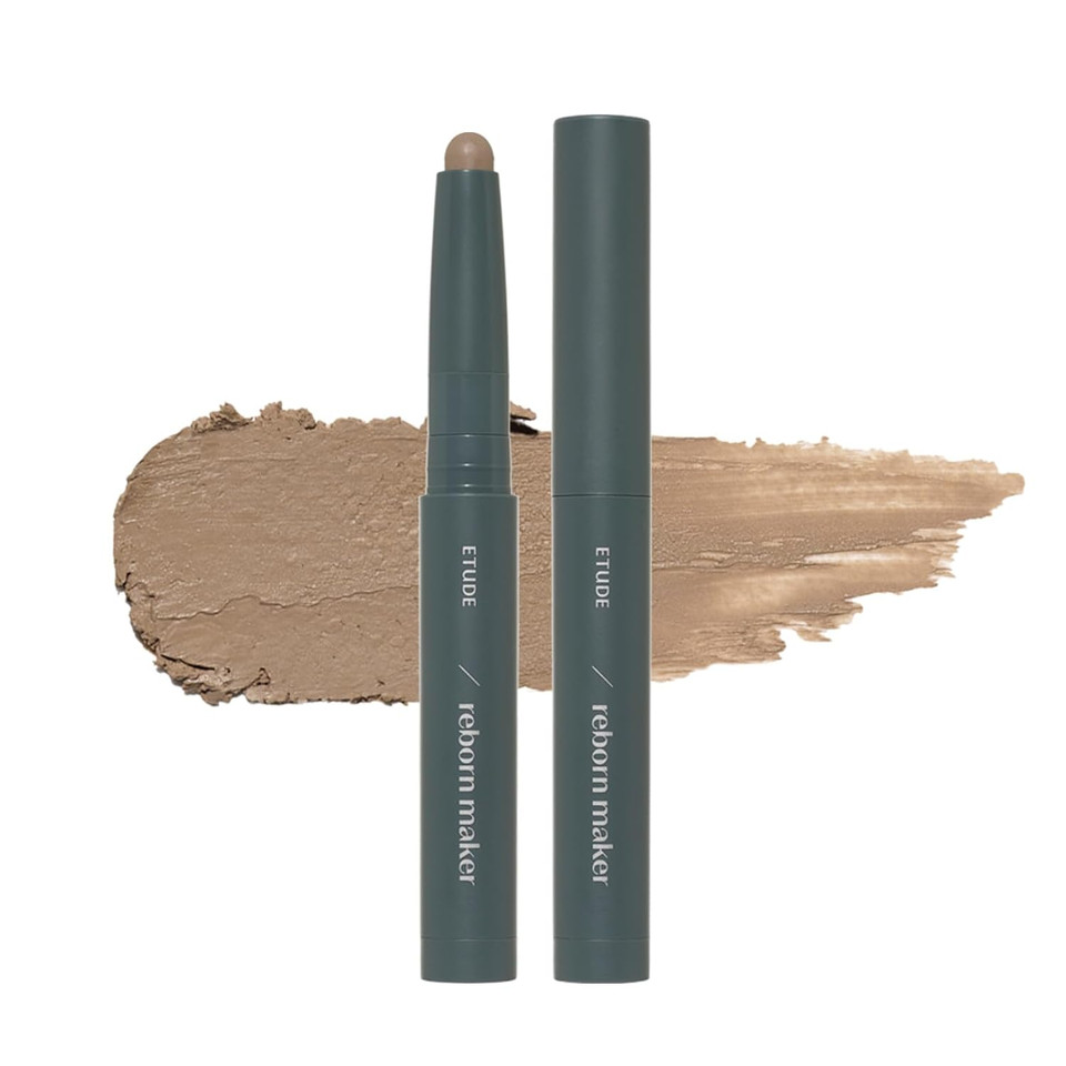 Etude Reborn Maker Contour Stick #Warm Shading | Naturally Sculpt & Define | Creamy Formula For Seamless Blending | Multi-Purpose Contour Stick | Korean Makeup, Kbeauty, Perfect For Gift