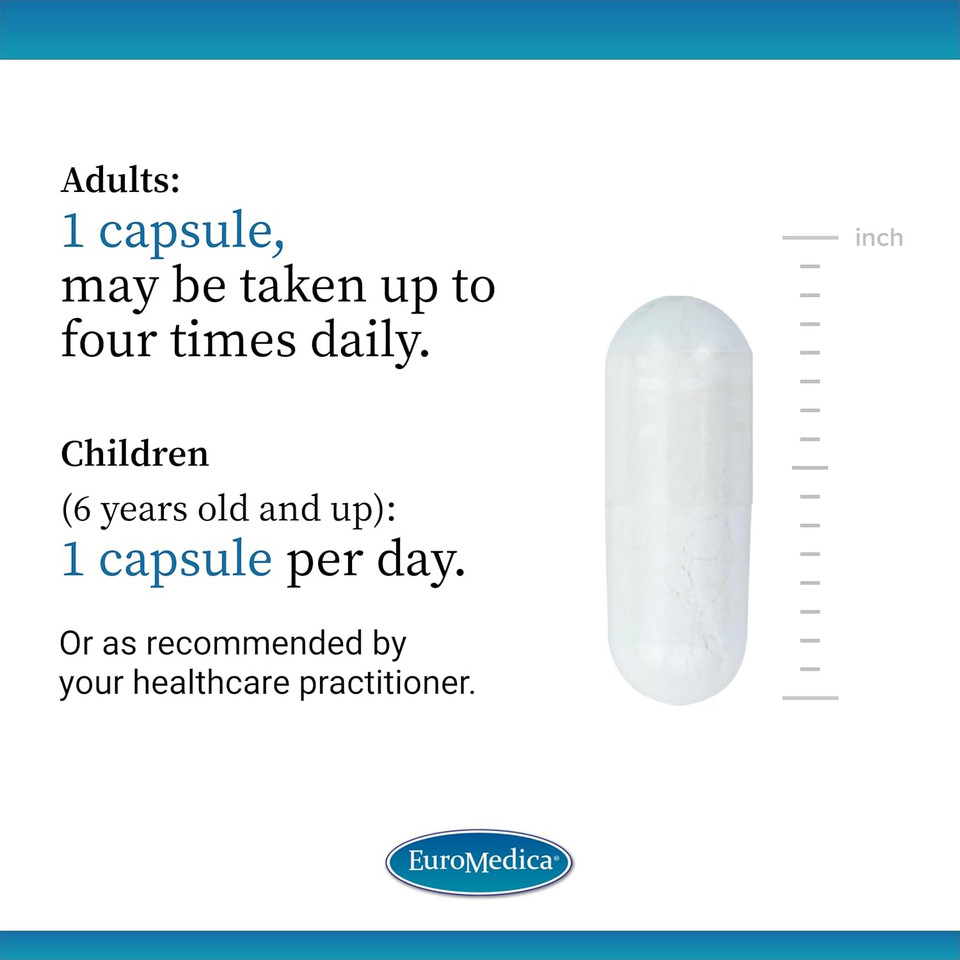 Euromedica Magnesium + P-5-P - Bone & Heart Health Support Supplement - Dietary Supplement With Vitamin B6, Zinc & Magnesium - Pyridoxal-5-Phosphate Vegan Capsule Supplement - 60 Capsules