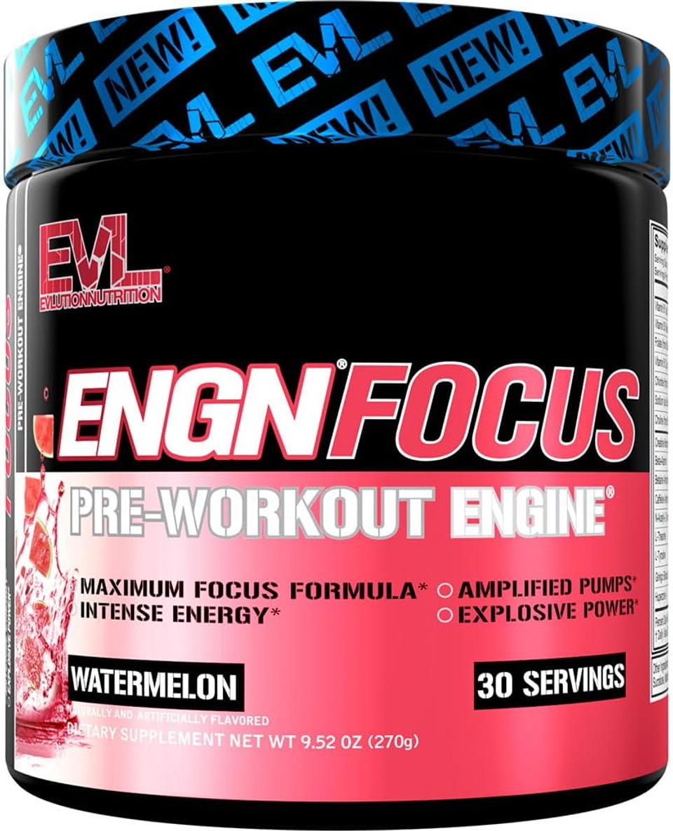 Evl Intense Pre Workout With Creatine - Engn Energizing Pre Workout For Men Powder Drink For Lasting Energy Focus And Recovery - With Beta Alanine Caffeine And L Theanine - Blue Raz