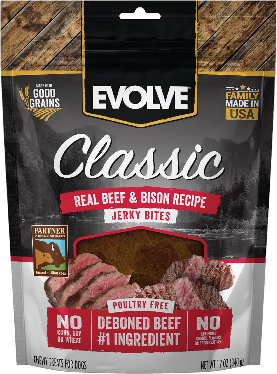 Evolve Classic Lamb & Brown Rice Jerky Bites Soft Dog Treats | 12 Oz