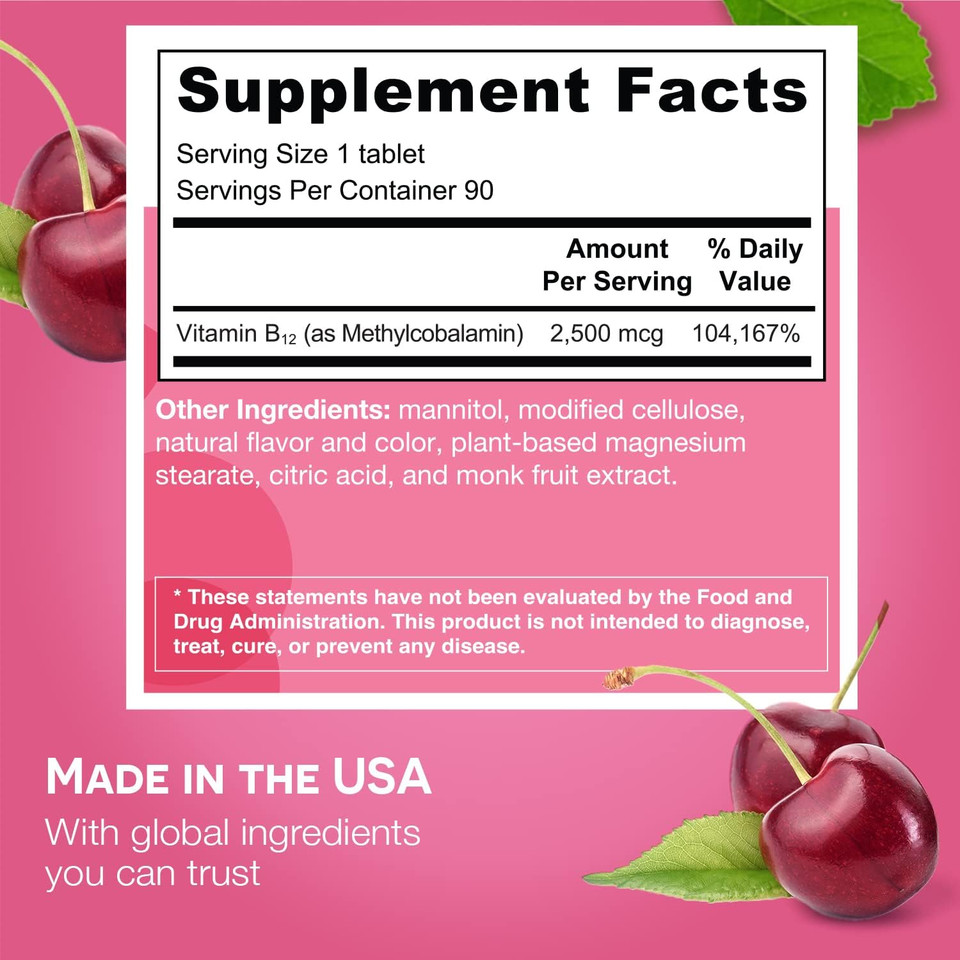 Ez Melts B12 Sublingual Vitamin And Iron Supplement Bundle, Sugar Free, 3-Month Supply