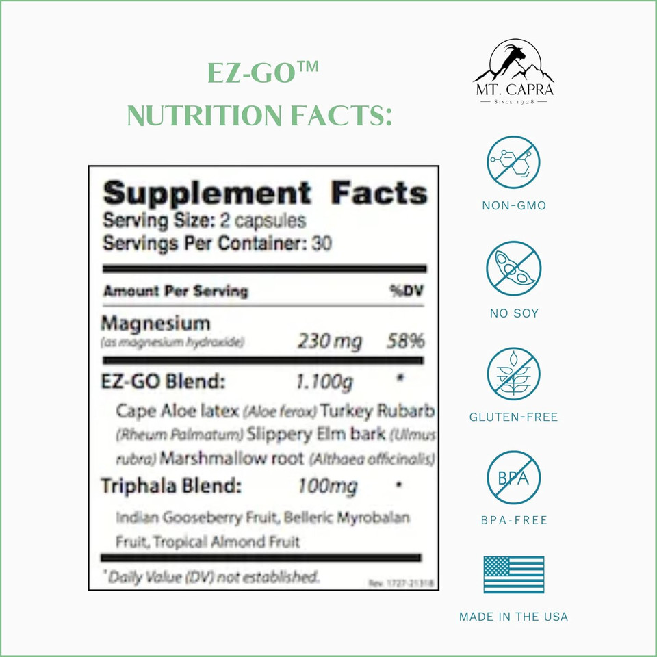 Ez-Go Capsules 30 Servings - 60 Capsules