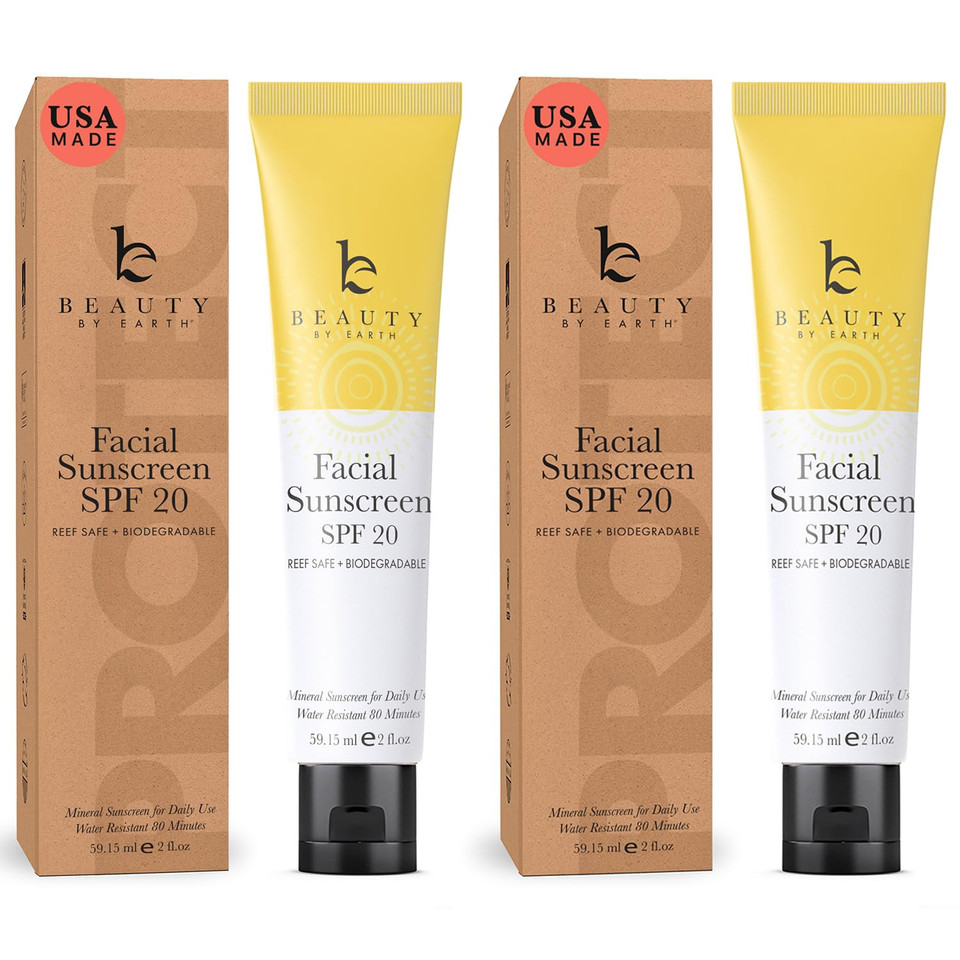 Face Sunscreen Spf 20 - Usa Made Mineral Face Reef Friendly Sunscreen With Natural & Organic Ingredients, Biodegradable Zinc Oxide For Daily Use, Facial Lotion Travel Size