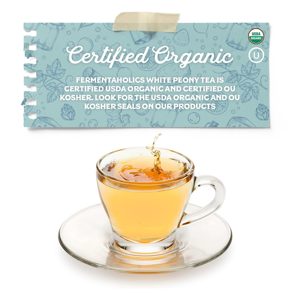 Fermentaholics Usda Certified Organic Loose Leaf White Peony Tea - Perfect For Kombucha Brewing