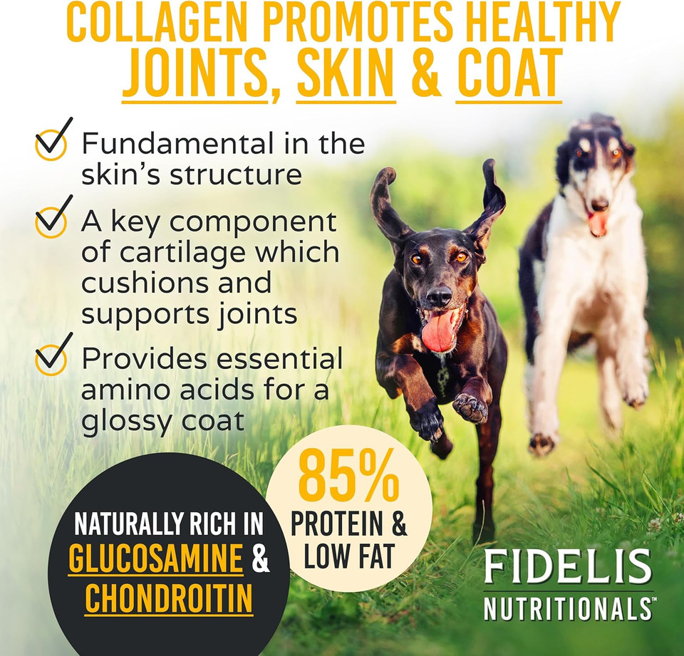 Fidelis Rawhide Free Dog Chews Long Lasting, Treat Sticks, Dog Treats, Small & Large Dogs, Beef Collagen, Gluten Free, Grain Free, Pet Chew, Bones-Alternative, Made In Usa, 4Pk, Chicken, 10"