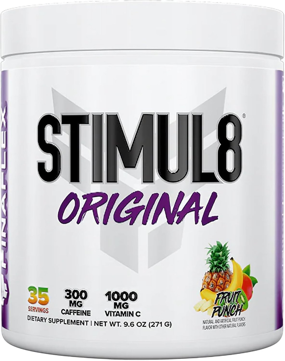 Finaflex Stimul8 Original Pre-Workout, Fruit Punch - Energy, Strength & Endurance For Men & Women - With Caffeine, Beta-Alanine & Vitamin C - 35 Servings