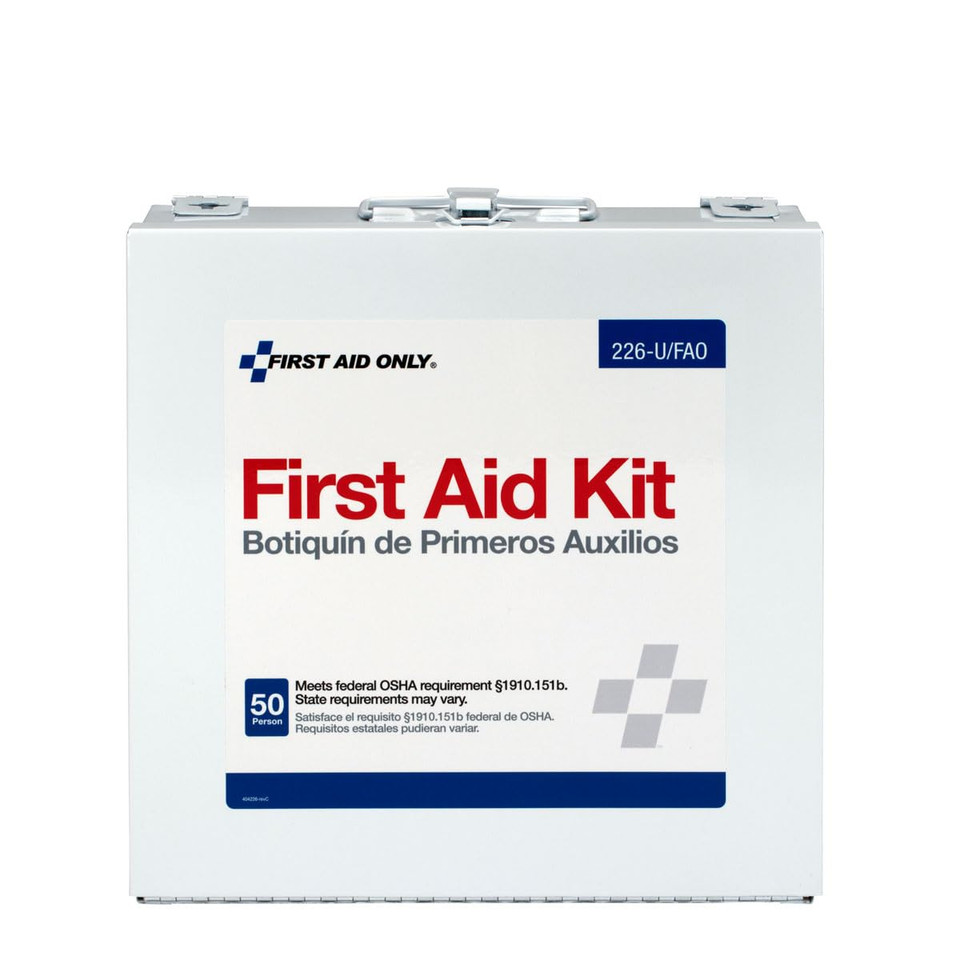 First Aid Only 226-U Osha Compliant First Aid Kit, 50-Person Emergency First Aid Kit For Business, Home, Car, And Worksites With Color-Coded Unitized Boxes Of First Aid Supplies, 191 Pieces