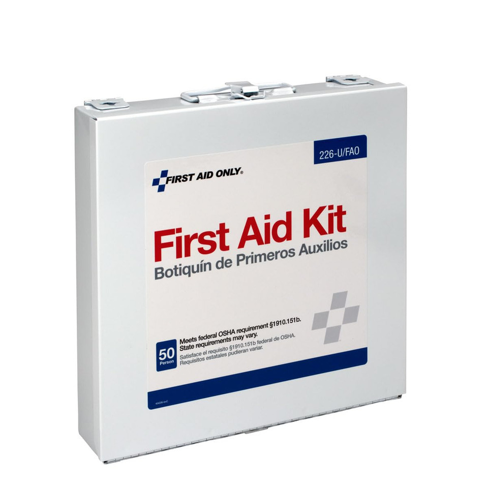 First Aid Only 226-U Osha Compliant First Aid Kit, 50-Person Emergency First Aid Kit For Business, Home, Car, And Worksites With Color-Coded Unitized Boxes Of First Aid Supplies, 191 Pieces