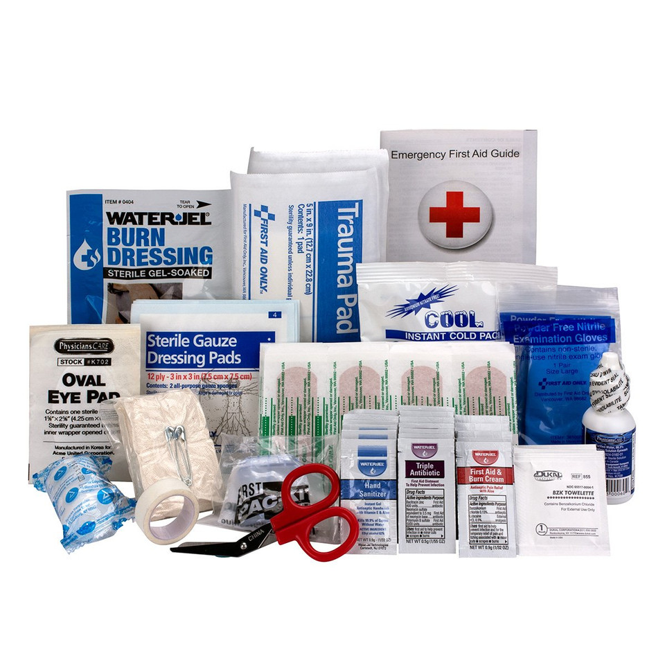 First Aid Only 90583 25-Person Emergency First Aid Kit Refill Supplies For Business, Compatible With First Aid Only Ansi 2015 A 90560, 90562 And 90588 Kits, 89 Pieces