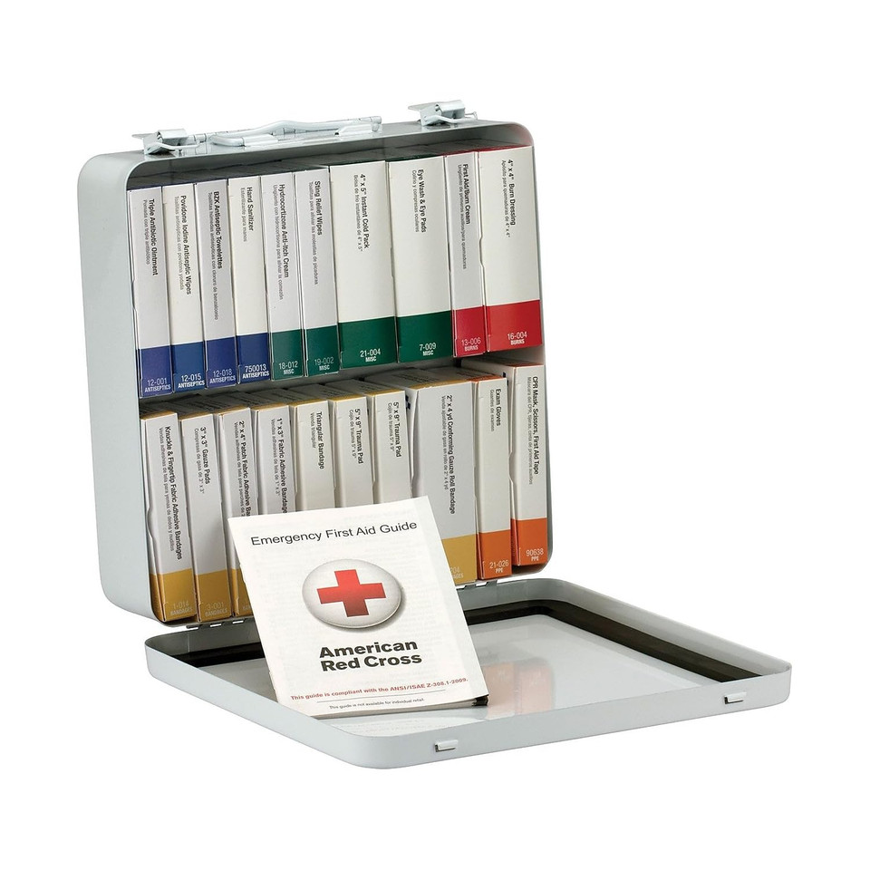 First Aid Only 90600 Ansi A+ 2015 And Osha Compliant First Aid Kit, 50-Person Unitized Emergency First Aid Kit For Business, Home, Car, And Worksites With 20 Color-Coded Boxes Of First Aid Supplies