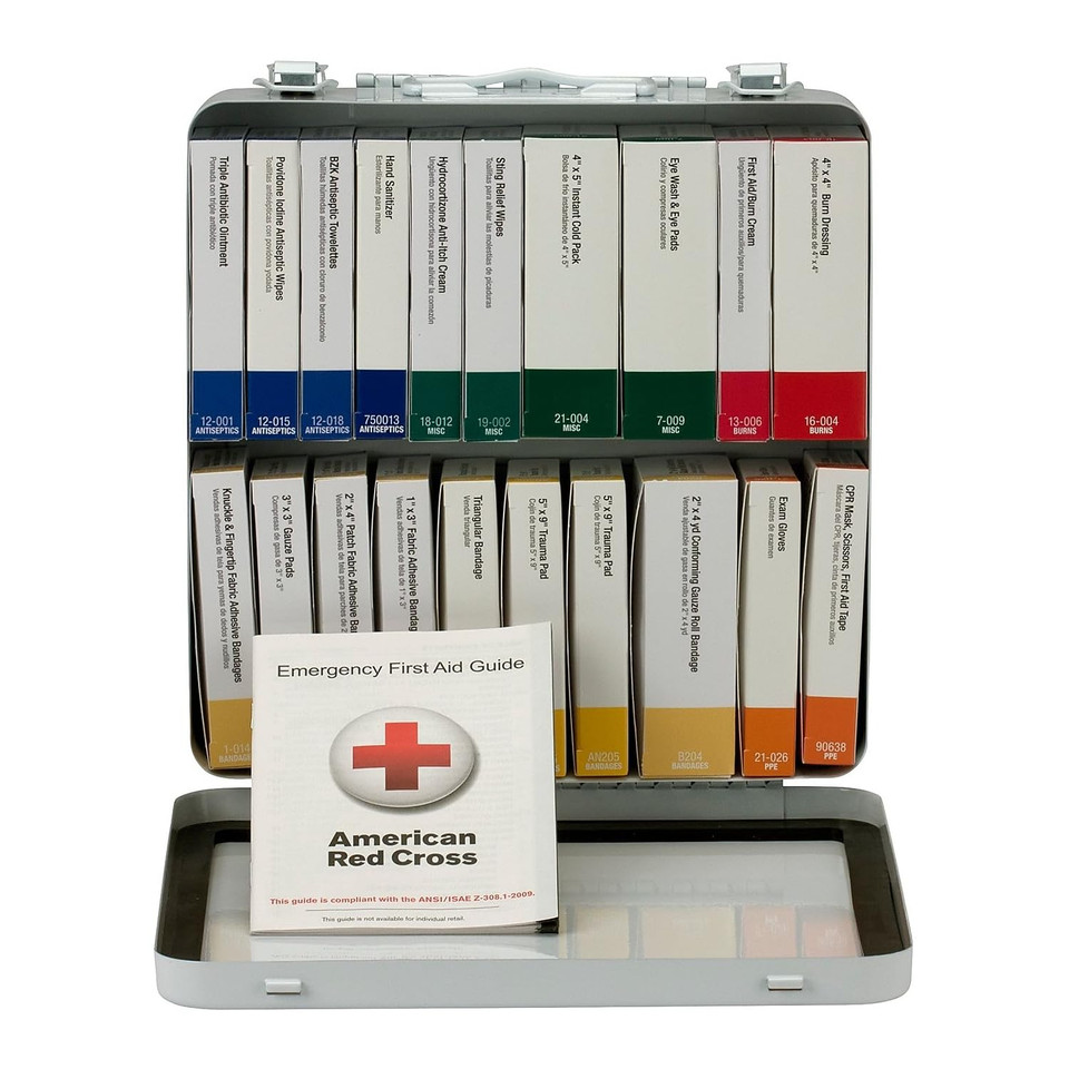 First Aid Only 90600 Ansi A+ 2015 And Osha Compliant First Aid Kit, 50-Person Unitized Emergency First Aid Kit For Business, Home, Car, And Worksites With 20 Color-Coded Boxes Of First Aid Supplies
