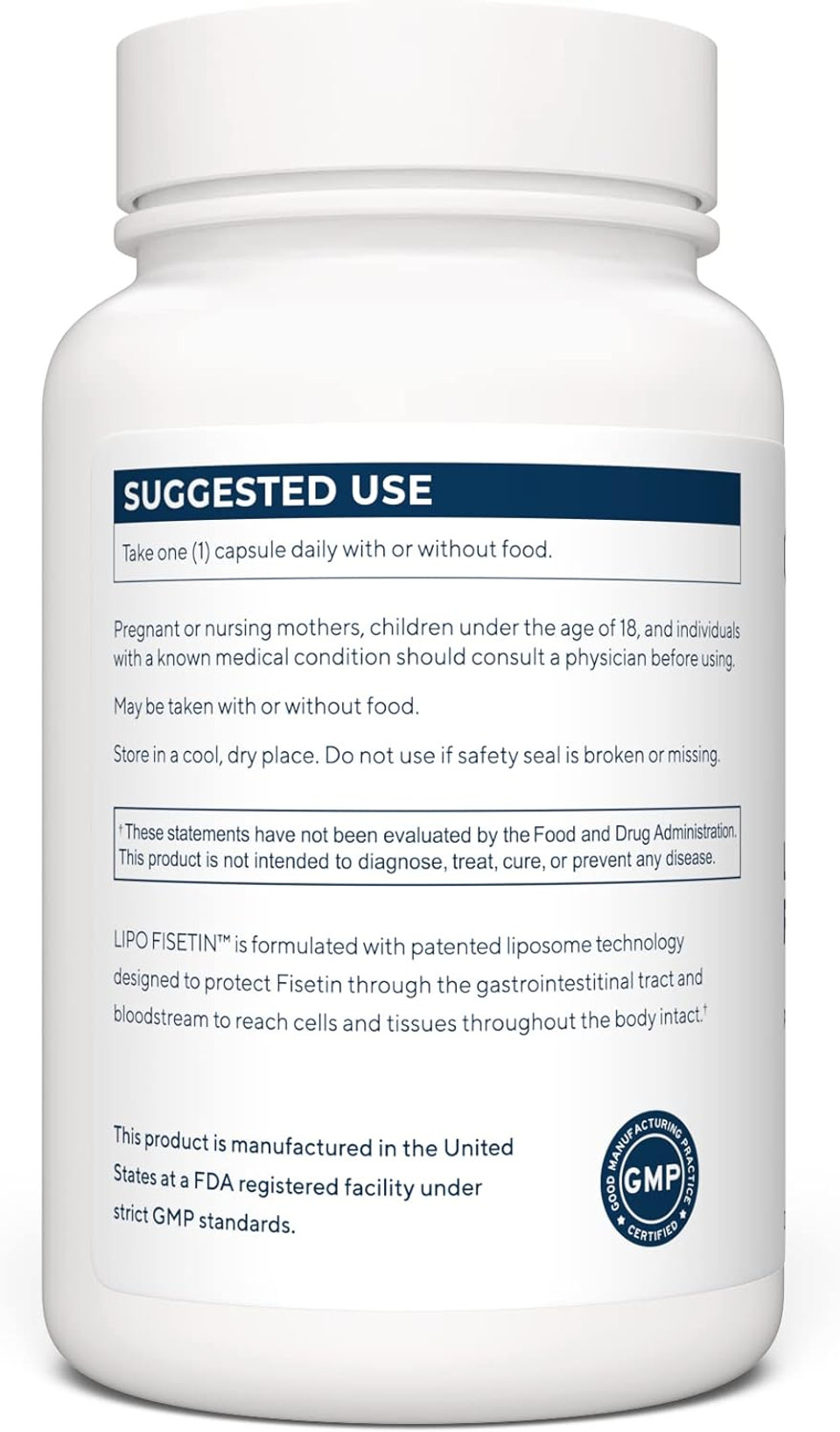 Fisetin | 90 Liposomal Fisetin Supplements - 150Mg Fisetin Per Serving | Senolytic Supplements | Bioavailable Formula For Increased Absorption | Non-Gmo & Made In The Usa