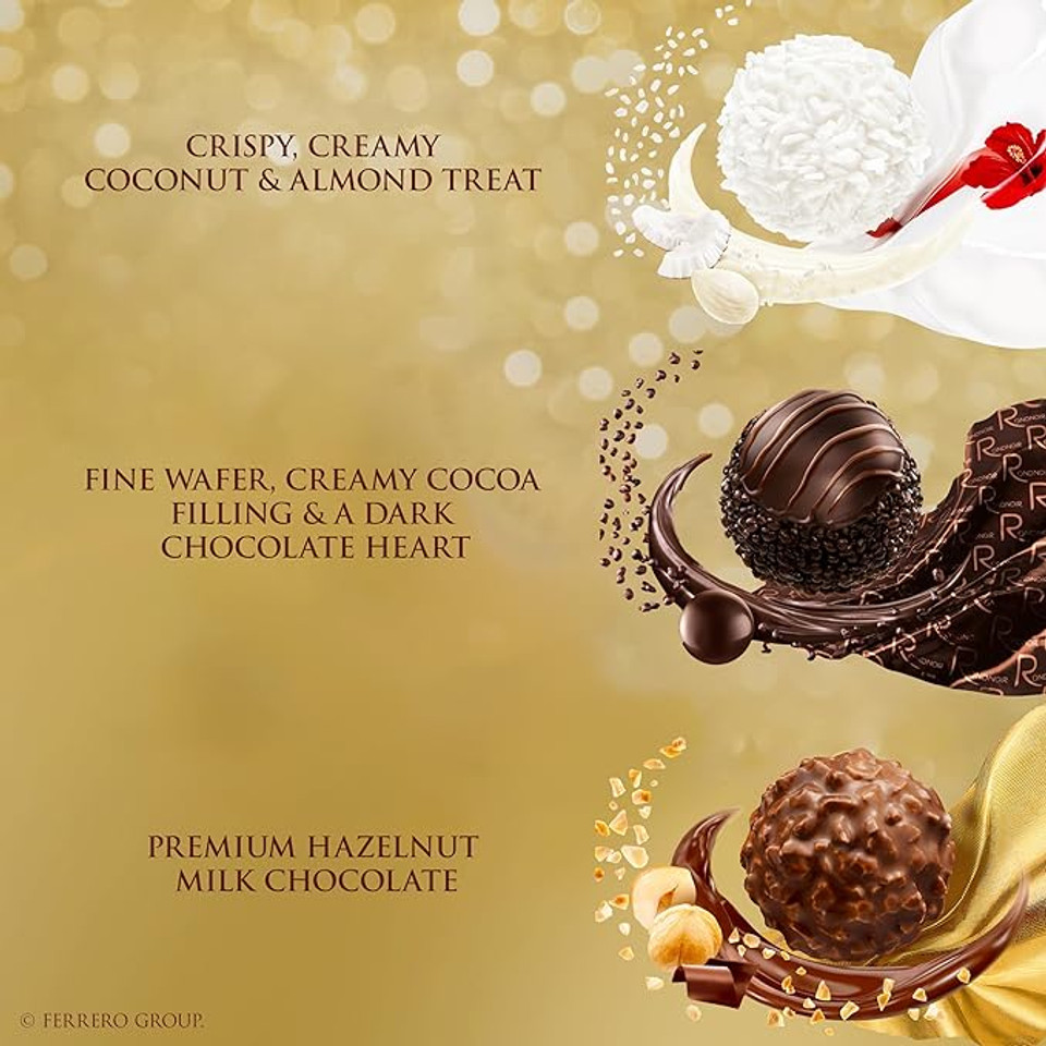 Ferrero Collection, 48 Count, Gourmet Assorted Hazelnut Chocolate And Coconut, Valentine'S Chocolate, 18.2 Oz