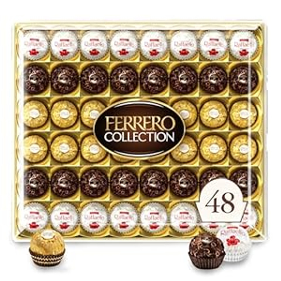 Ferrero Collection, 48 Count, Gourmet Assorted Hazelnut Chocolate And Coconut, Valentine'S Chocolate, 18.2 Oz