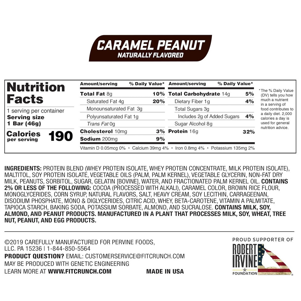 Fitcrunch Snack Size Protein Bars, 6-Layer Baked Bar, 3G Of Sugar & Soft Cake Core (18 Bars, Chocolate Chip Cookie Dough)