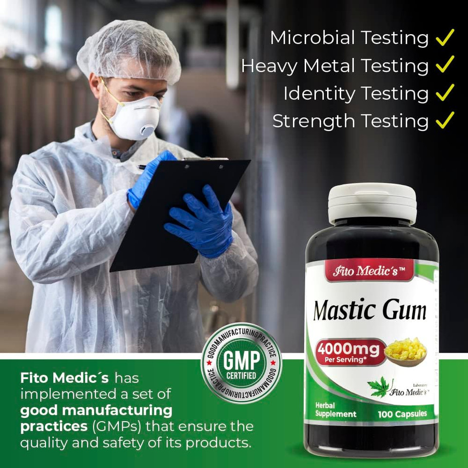 Fito Medic'S Labs - Mastic Gum  4000 Mg Per Serving- Supporting Stomach, Duodenal & Oral Health, Ultra High Absorption S