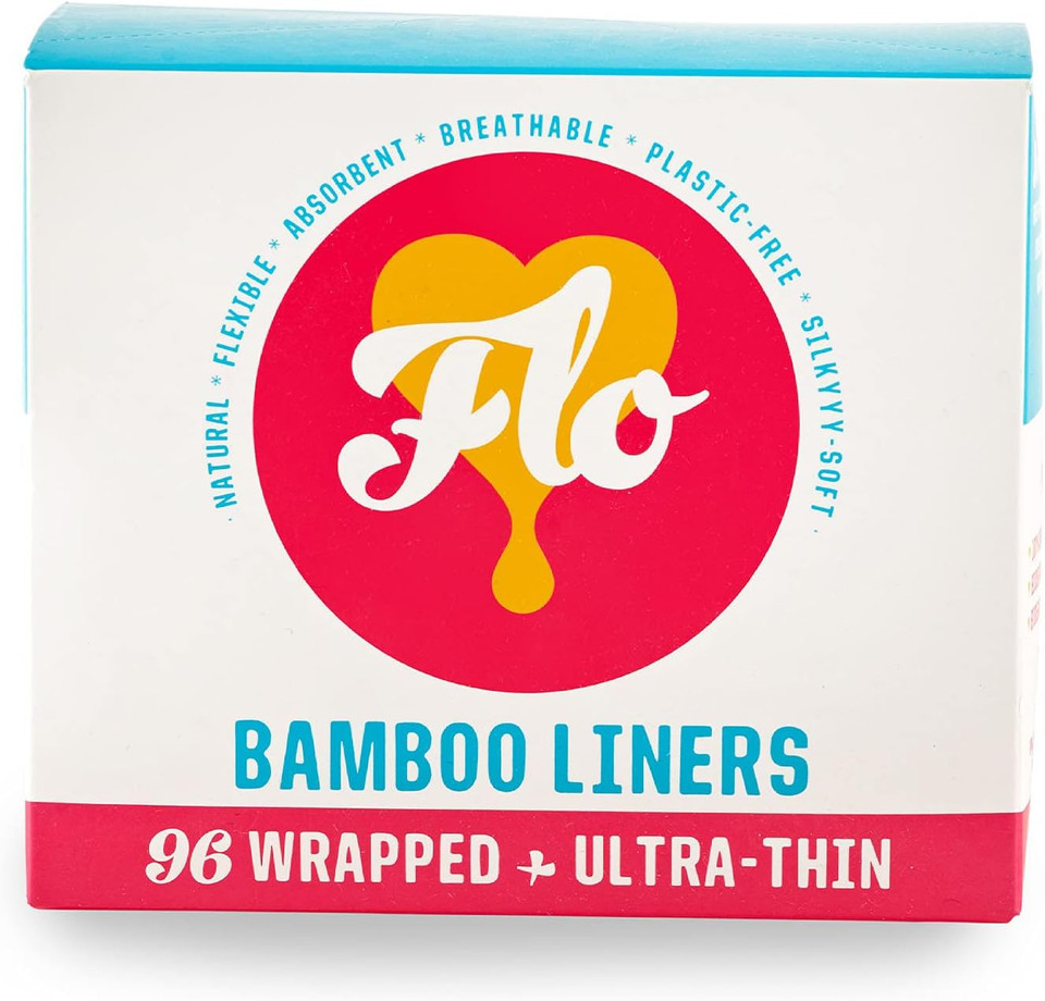 Flo Bamboo Daily Panty Liners Wrapped + Ultra Thin (24 Liners)