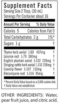 Flora - Respir-Essence - Supports Lung & Respiratory Health - Contains Thyme, Licorice Root, Elecampane & More - Non-Gmo, Vegan, Gluten-Free & Kosher - 17 Fl. Oz. Glass Bottle