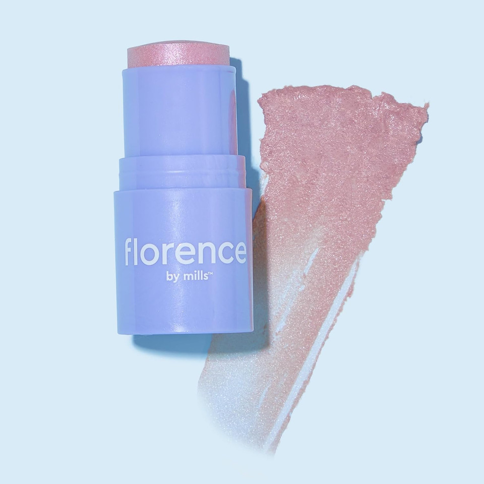 Florence By Mills Self Reflecting Highlighter Stick, Self Respect (Pink), 0.21 Oz/ 6 G