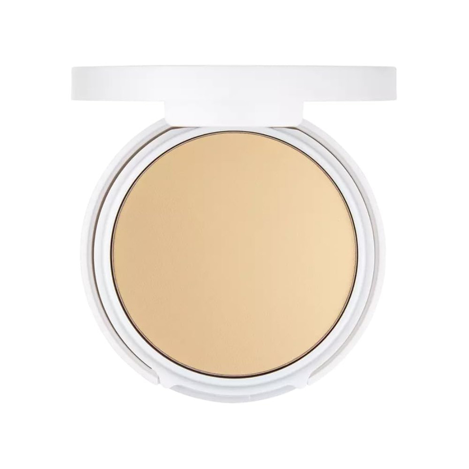 Flower Beauty By Drew Barrymore Light Illusion Perfecting Powder - Powder Foundation + Setting Powder For Makeup - Medium Buildable Coverage - Natural Glow + Flawless Finish - Mirror + Sponge Include D (Sable)