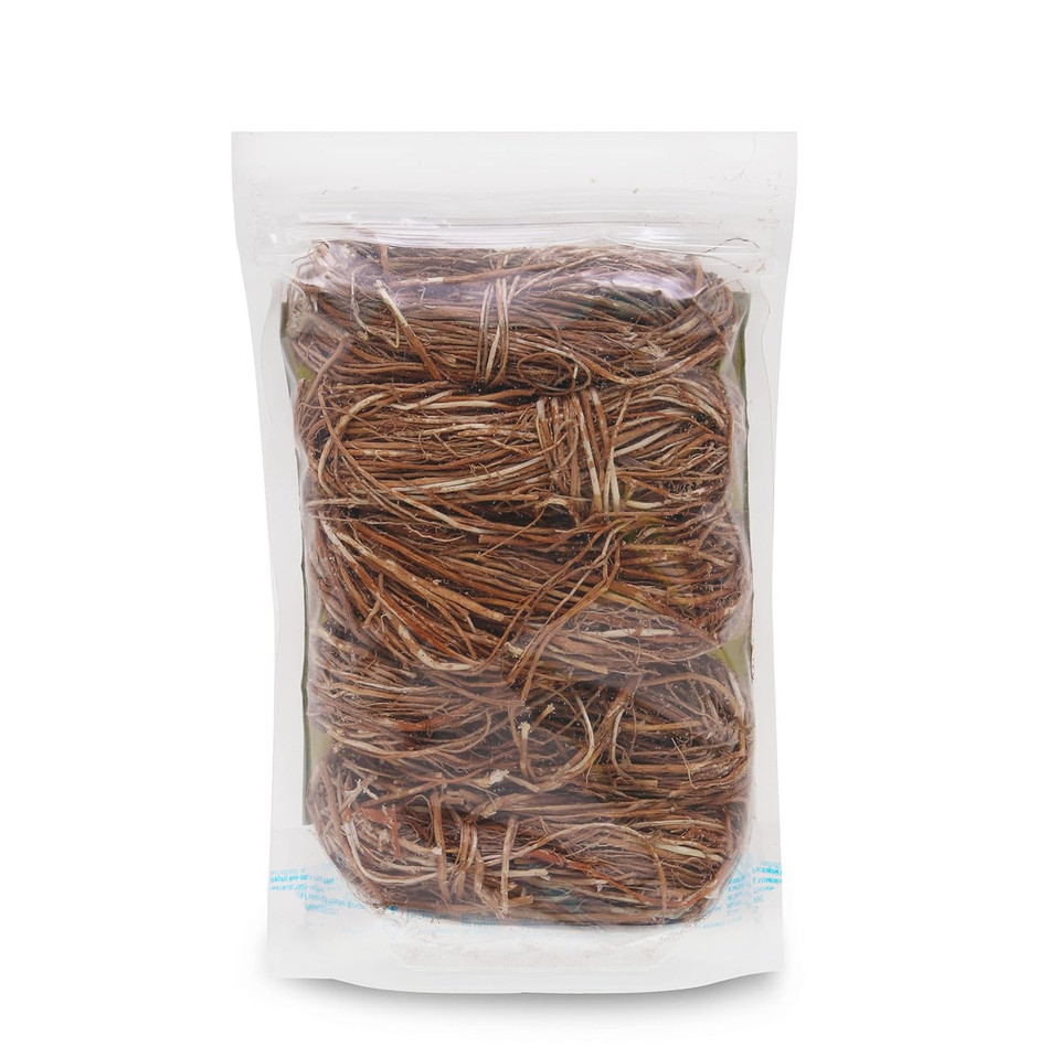 Foodherbs Dried Vetiver Roots | 50 Gms | Khus Khus | Vetiveria Zizanoides | Lavancha | Ramacham | Natural Coolant | Hand-Picked