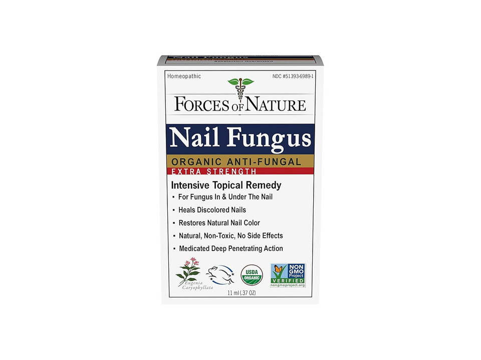 Forces Of Nature Toenail Nail Fungus Treatment Extra Strength, Organic Antifungal Restores Appearance Of Toenails And Fingernails, Homeopathic Medicine For Cracked, Dry And Damaged Nails, 1.0 Fl Oz