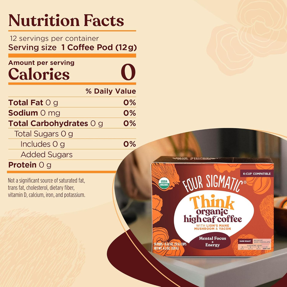 Four Sigmatic Adaptogen Coffee K-Cups | Organic Medium Roast Ground Coffee With Ashwagandha, Eleuthero, Chaga & Tulsi | Immune Support & Stress Relief | Keto | 24 Count