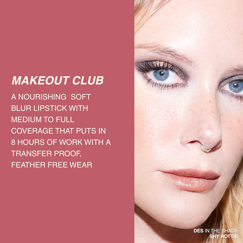 Freck Beauty Makeout Club Soft Blur Lipstick  Medium-To-Full Coverage, 8-Hour Wear, Transfer-Proof, Buildable Soft Matte Finish, Wearable Color For All Skin Tones | Freck Rust (Rust Orange Red)