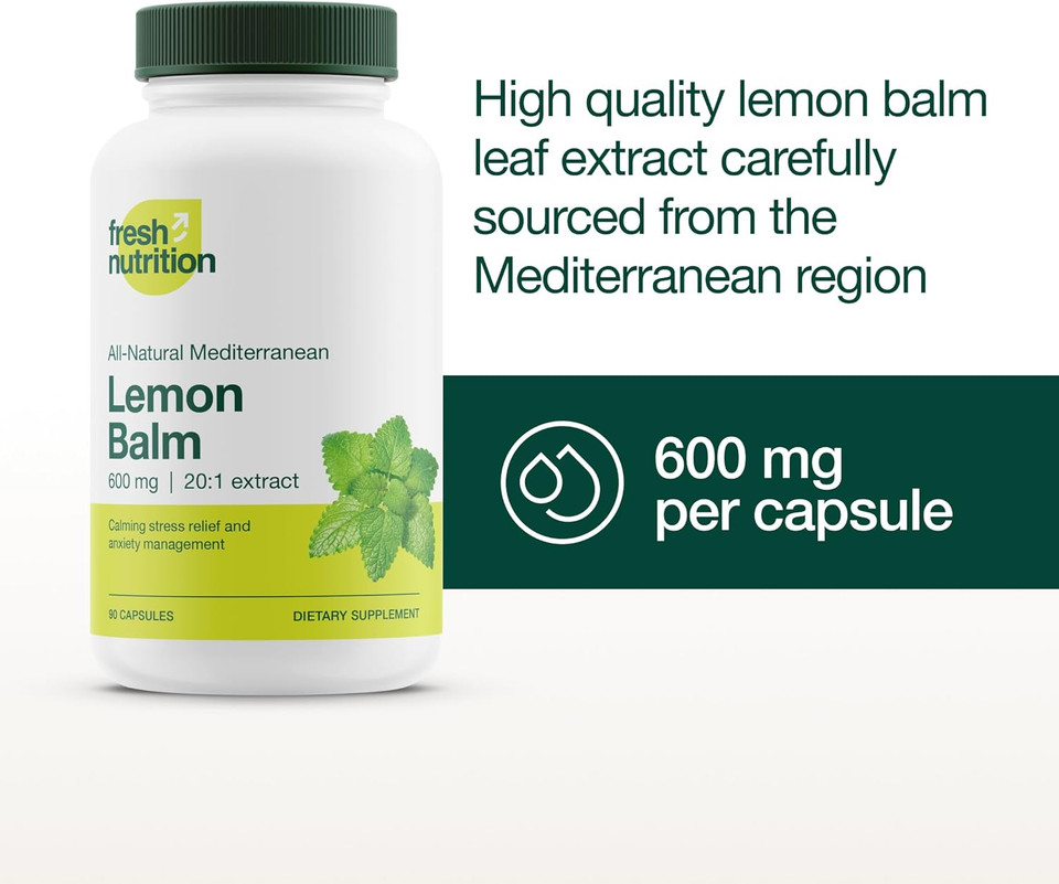 Fresh Nutrition Lemon Balm Extract Capsules