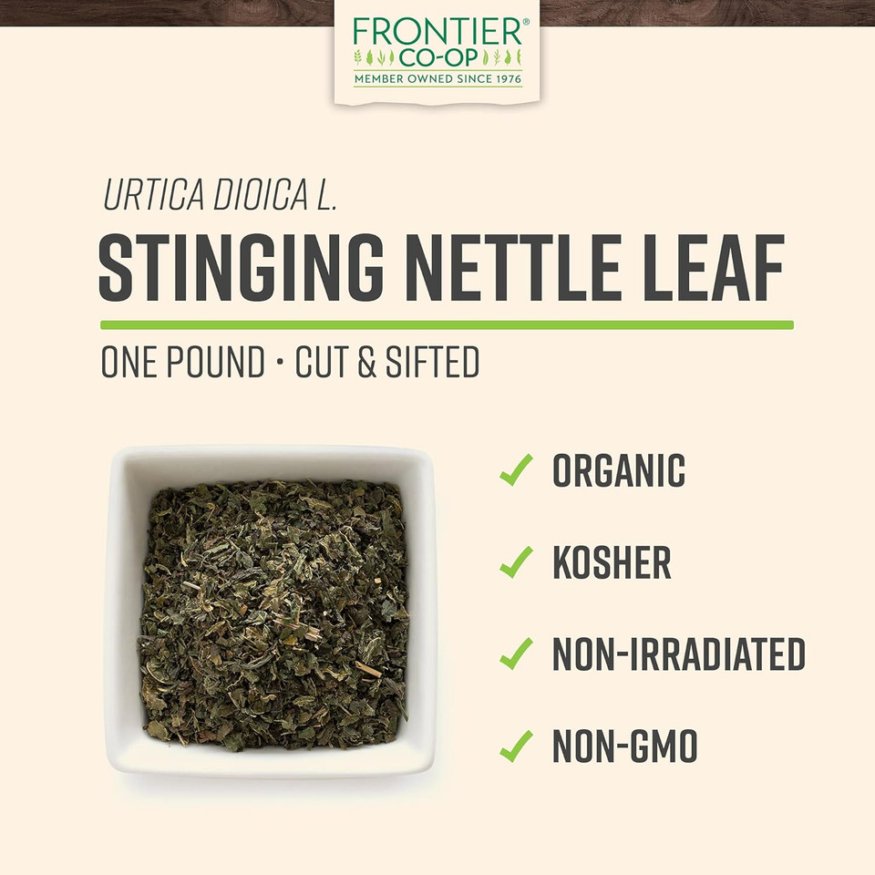 Frontier Co-Op Organic Cut And Sifted Stinging Nettle Leaf 1Lb