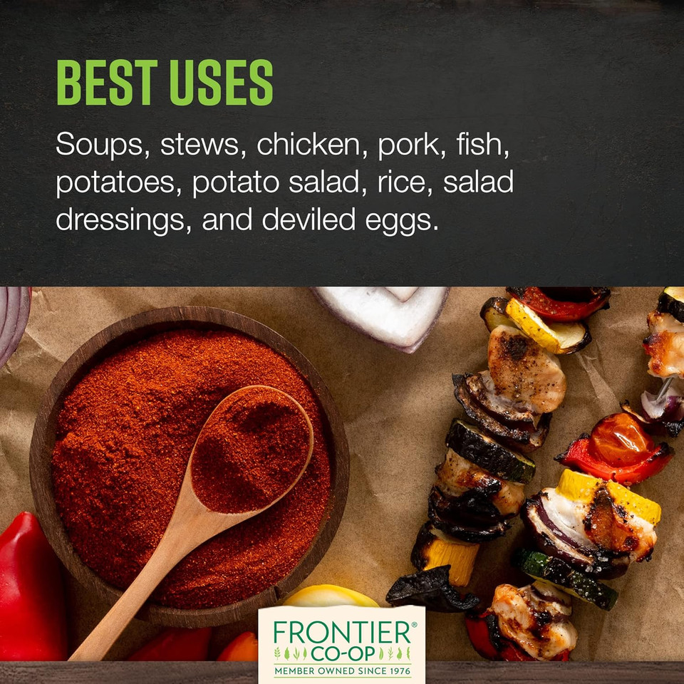Frontier Co-Op Organic Ground Smoked Paprika 1Lb Bulk Bag - Spanish Paprika Powder Seasoning - Restaurant Supply