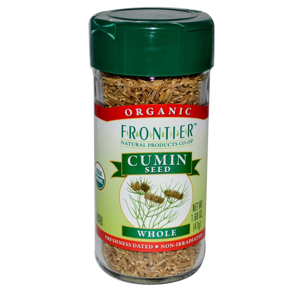 Frontier Co-Op Whole Cumin Seed, 1.68 Ounce Bottle, Rich, Warm, Complex Earthy Spice Flavor, Kosher