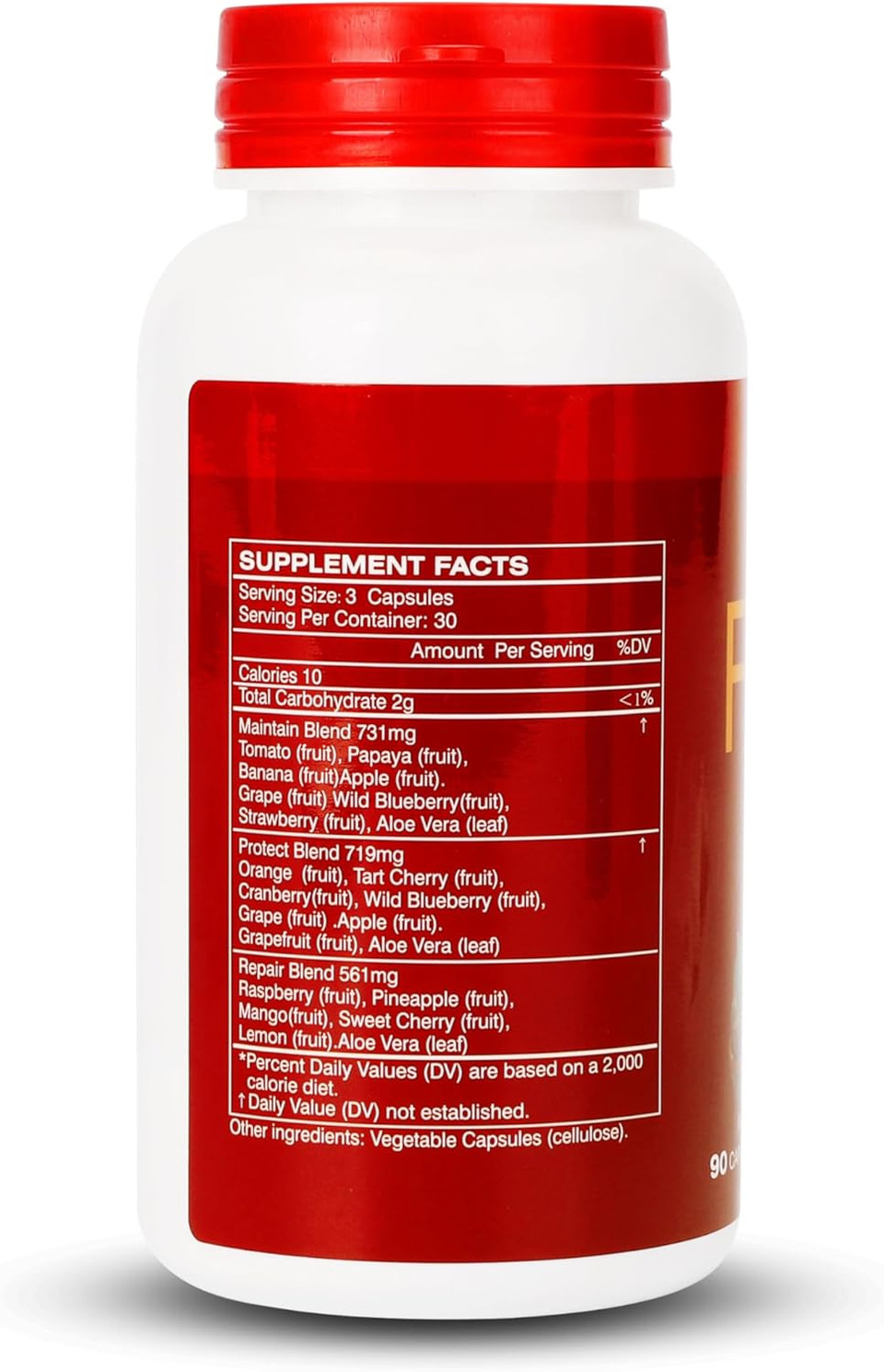 Fruit And Veggies Supplement Ingredients Natural  2 Bottles 180 Total Vegetarian Capsules | Balance Of Natural 16+18 Whole Fruits & Veggies Blend | Fresh Superfood Formula With Vitamins And Minerals